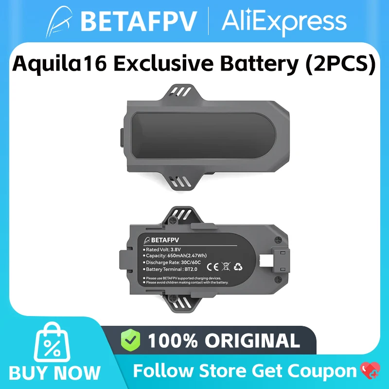 betafpv  Aquila16 Exclusive 1100mMAh Battery (2PCS) 650mAh