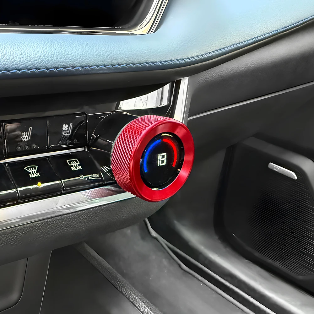 

2PCS Red Aluminum Alloy Air Conditioner Knob Ring Control Adjust Button Cover Trim For Chevrolet Equinox 2025 2026 Accessories