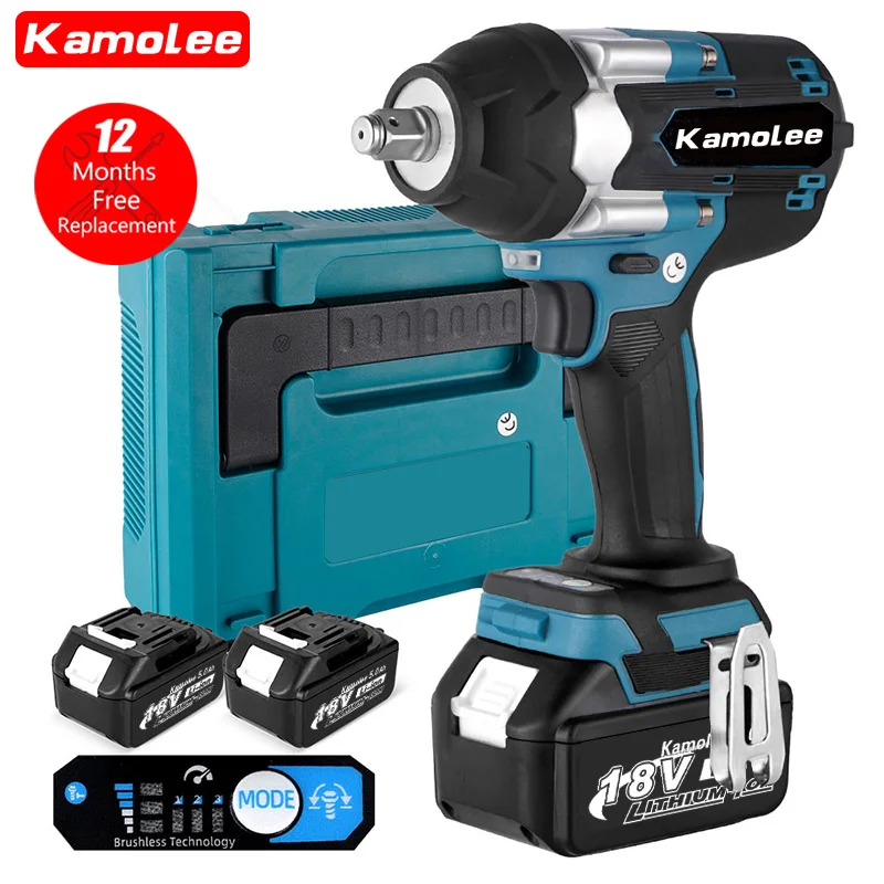 Kamolee DTW700 Electric Impact Wrench High Torque 1800Nm Electric Impact Wrench 1/2 Inch