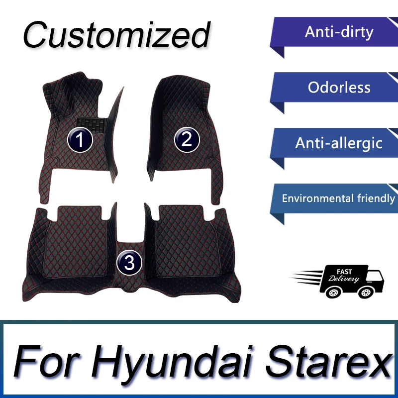 

Автомобильный напольный коврик для Hyundai Starex H-1 TQ 2008 ~ 2017, противогрязный коврик, автомобильные аксессуары, полный комплект, грязевой автомобильный коврик для багажника, напольные аксессуары для автомобиля