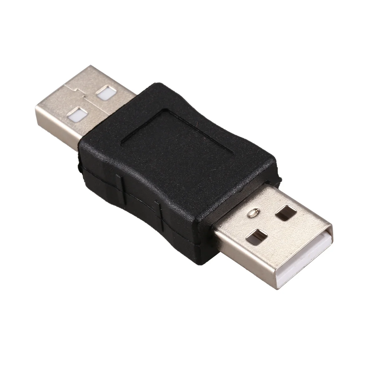 Y06A SODIAL(R) Adaptador de conector USB A macho a macho Negro