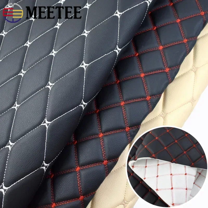 45*160cm Embroidery PVC Synthetic Leather Fabric for Car Floor Mat Seat Decoration Faux Leathers Trims DIY Wall Craft Material