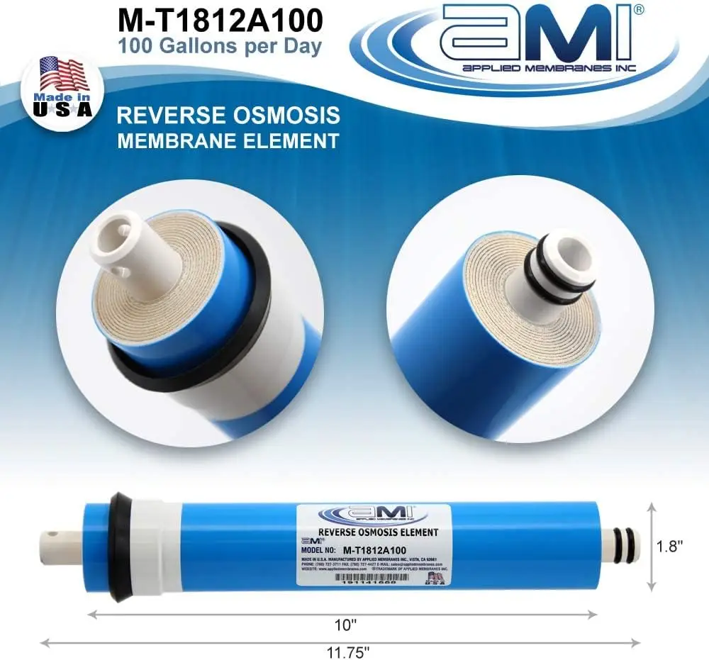 100 GPD Reverse Osmosis Membrane | RO Membrane Water Filter Replacement for Reverse Osmosis Water Filtration System