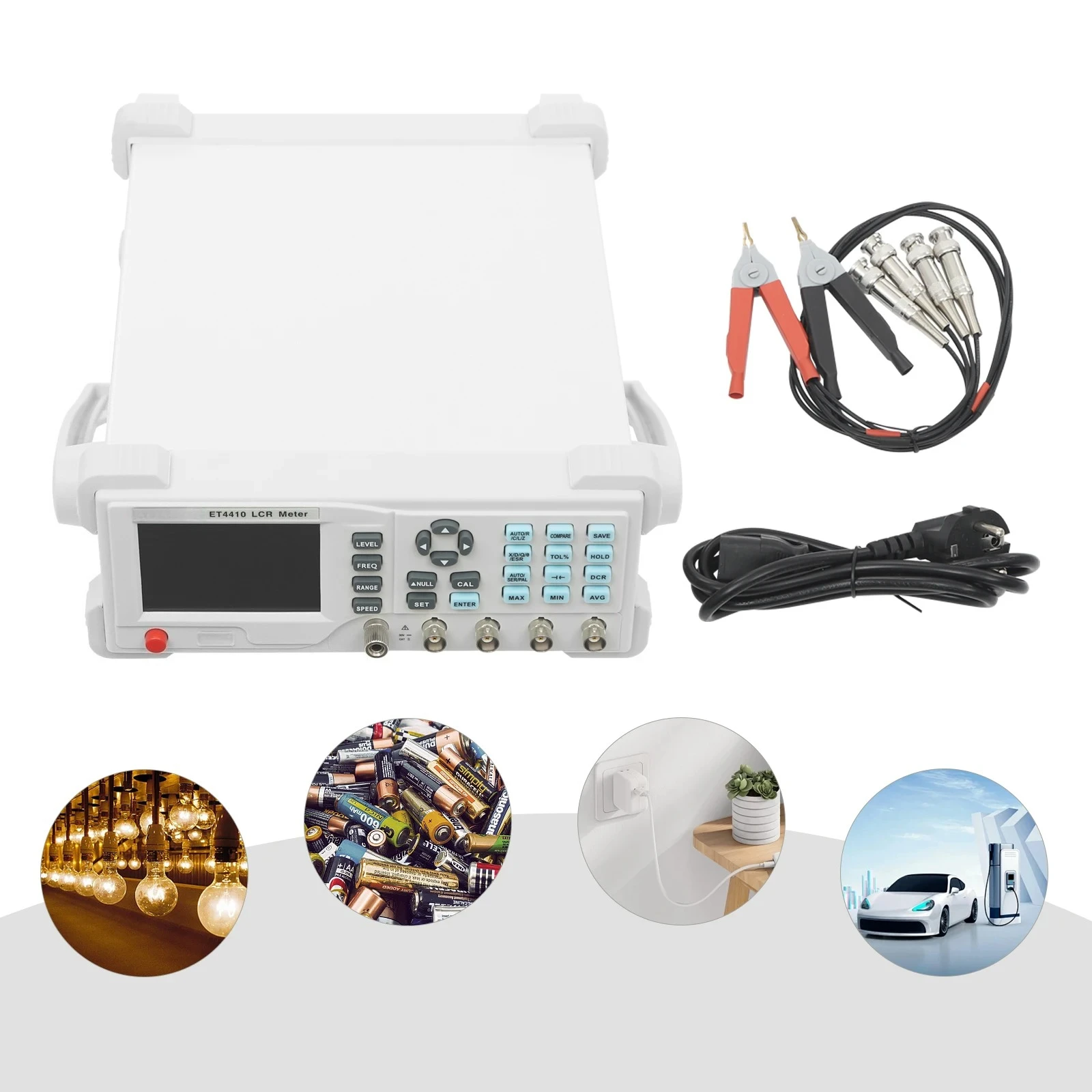 ET4410 LCR Digital Bridge Tester 100kHZ Digital Capacitor Measuring LCR Bridge Resistance Inductance Capacitance Multi Tester