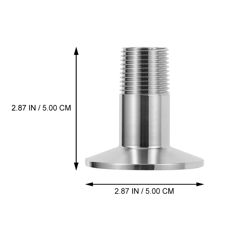 

4pcs Steel Hose Barb Adapter Pipe Fittings Home Brew Connector Sanitary Hose Barb Adapter Threaded NPT Fitting