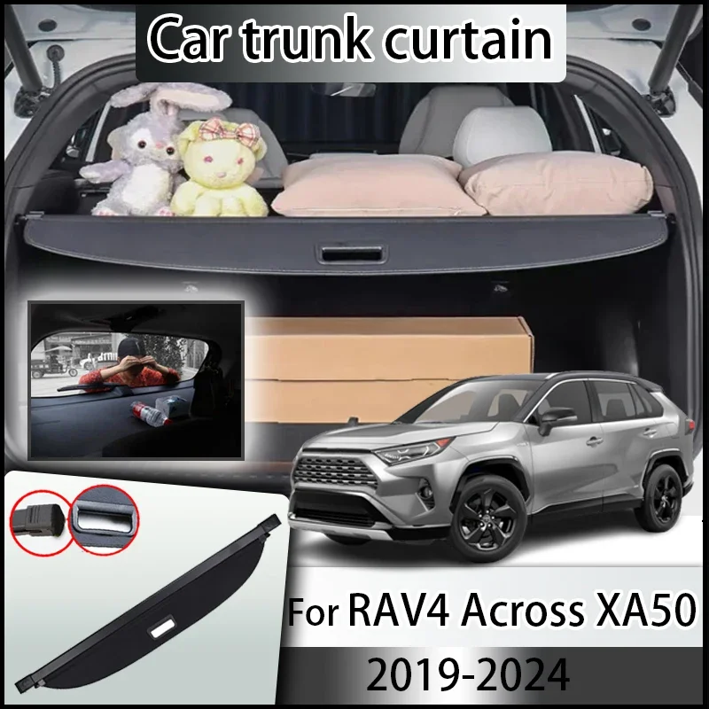 Auto Trunk Cover Curtain For Toyota RAV4 2024 Accessories Suzuki Across XA50 2019-2023 Tail Box Storage Partition Anti-peeping