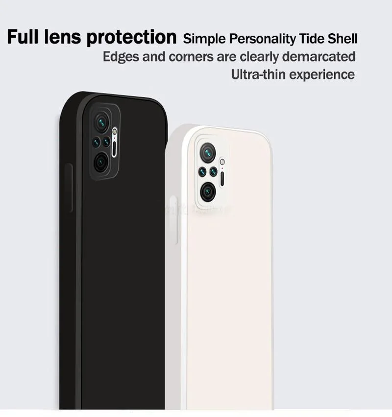 Coque Square Handyhülle für Xiaomi Redmi Note 10 Pro Max 10S 1Original Funda Note10 S 4G Matte Silikon Soft Case Hülle – Detail 2