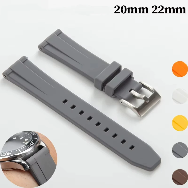20mm 22mm Watch Strap for Omega X Swatch MoonSwatch SpeedMaster Silicone Watch Band for Rolex Submariner for Seiko SKX Bracelets view 2