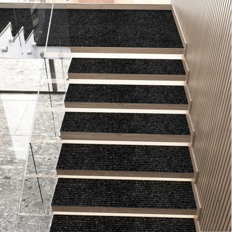 20/10pcs Self-adhesive Carpet Stair Mats Wool Mats Reusable Adsorption Stair Floor Coverings Bedroom Decor