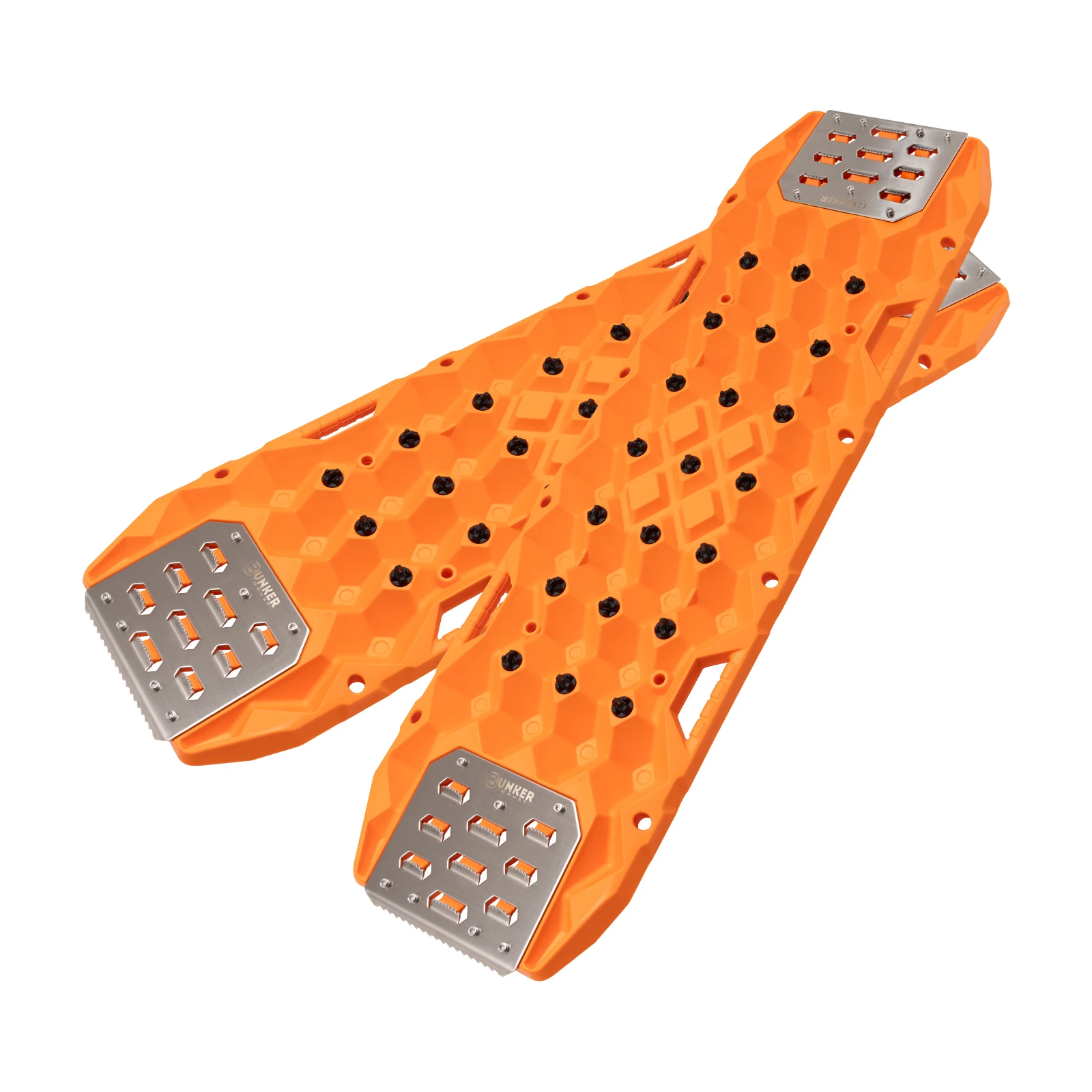 BUNKER INDUST Load 25T Recovery Tracks Traction Boards With 304 Stainless Steel Plate For 4X4 Offroad Sand Snow Mud Track