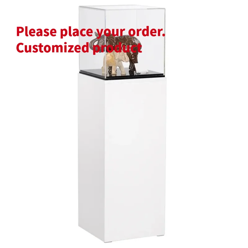 custom.Custom Museum Grade Exhibition Podium Glass Display Cabinet with LED Lighting Gallery Jewelry Antique Show