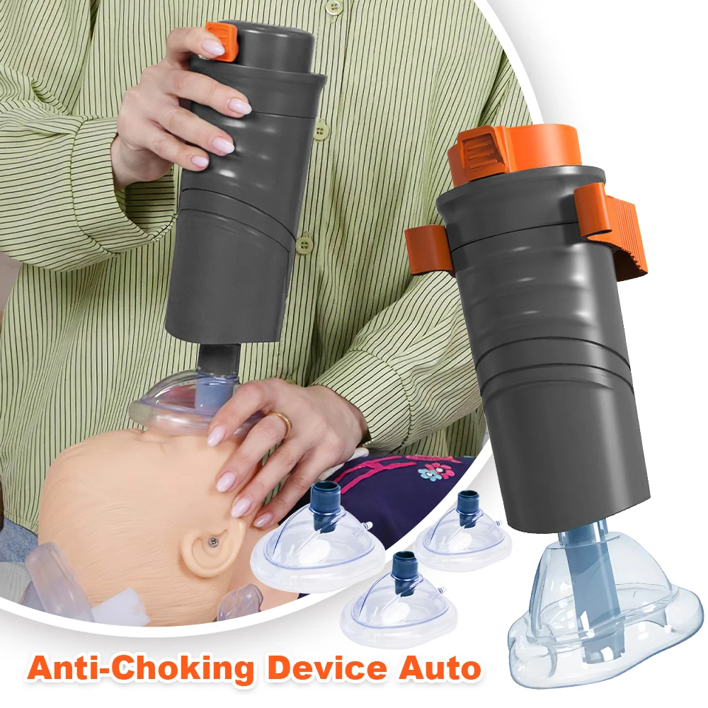 Emergency Breathing Apparatus Anti-choking First Aid Device,Easy Pressure for Adult and Kids with 3 Sizes Masks