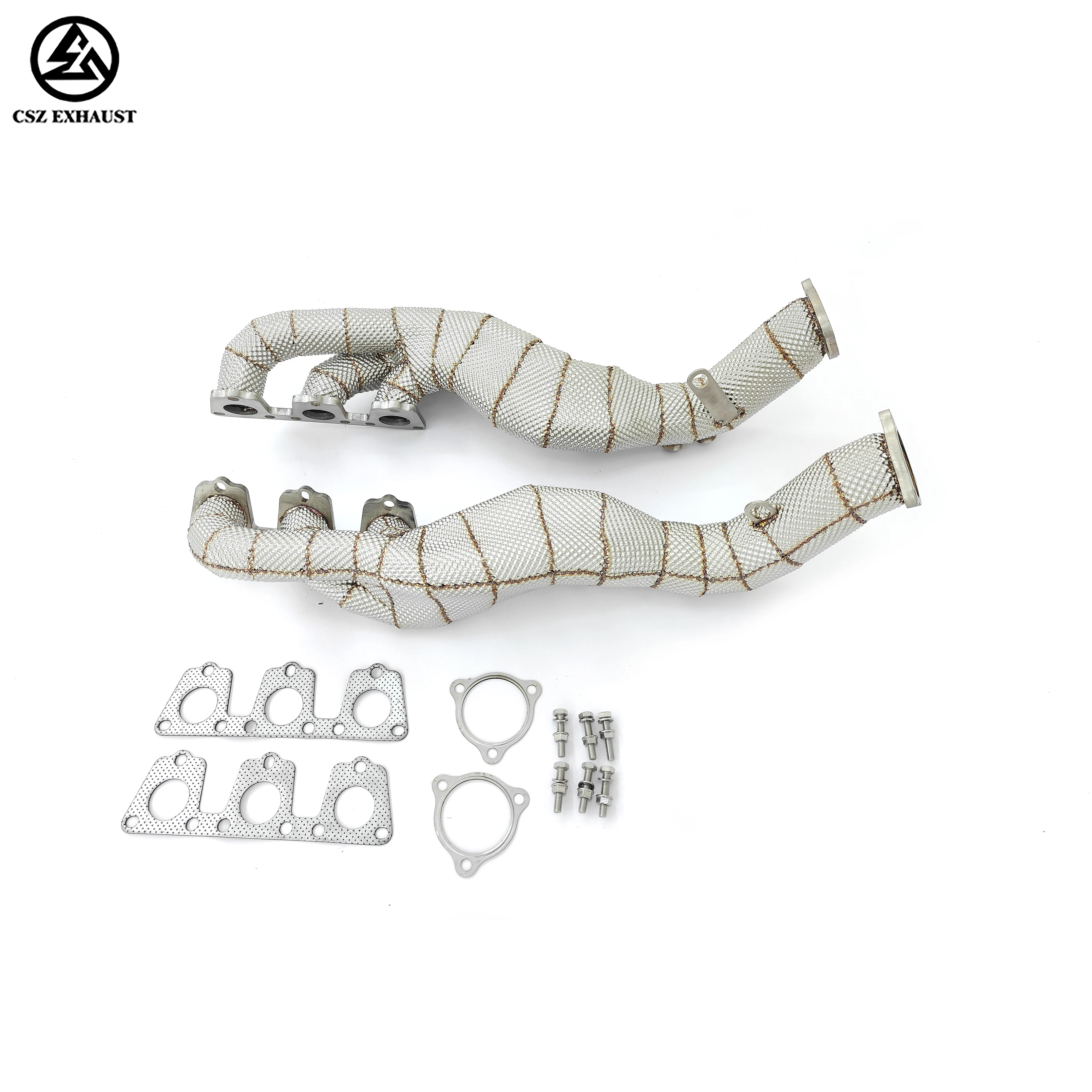 

CSZ Fast Shipping Stainless Steel Header Manifold for Audi S4 B8 3.0T Free Flow Manifold With Heat Shield