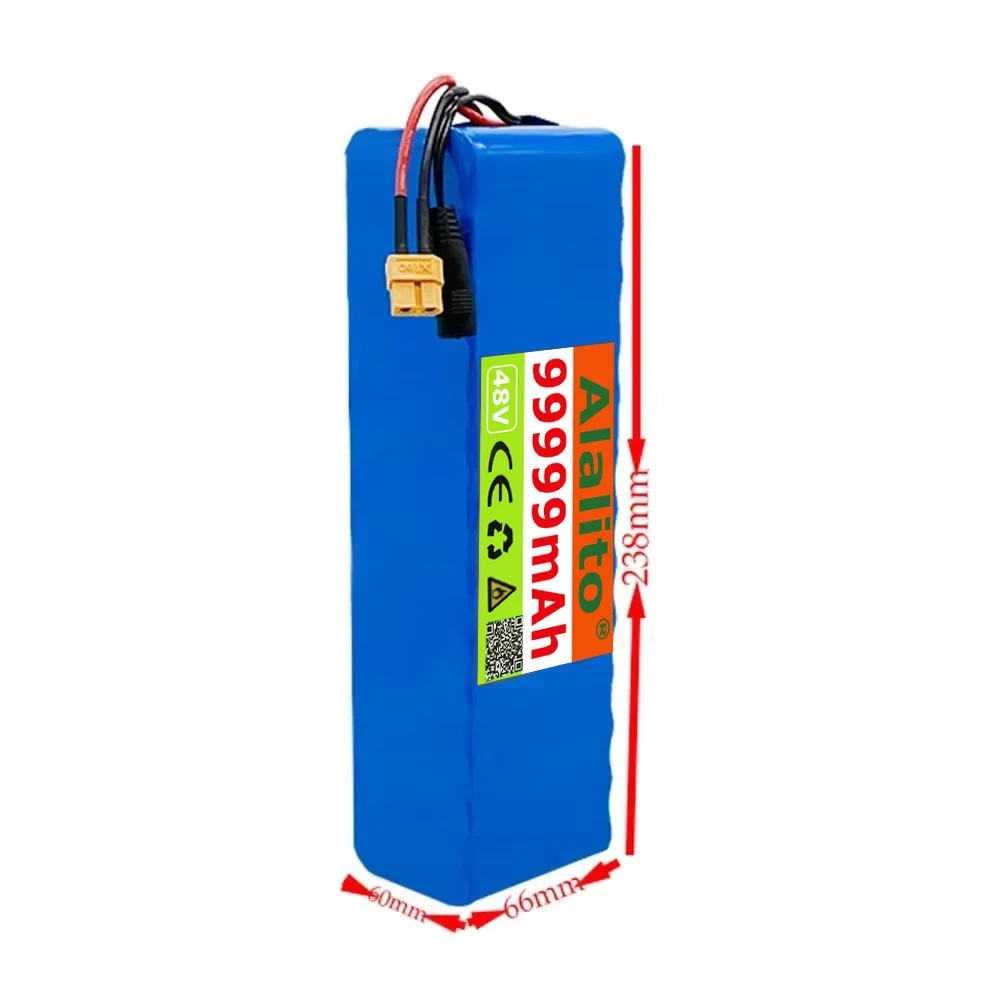 Original 13S3P 48V 99999mAh lithium-ion battery pack with 1000W BMS 54.6V 100ah 18650 lithium battery