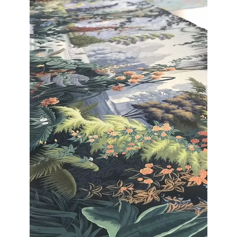 Zhenling Tropical Rainforest Hand-painted Wallpaper for Interior House Wall Decoration