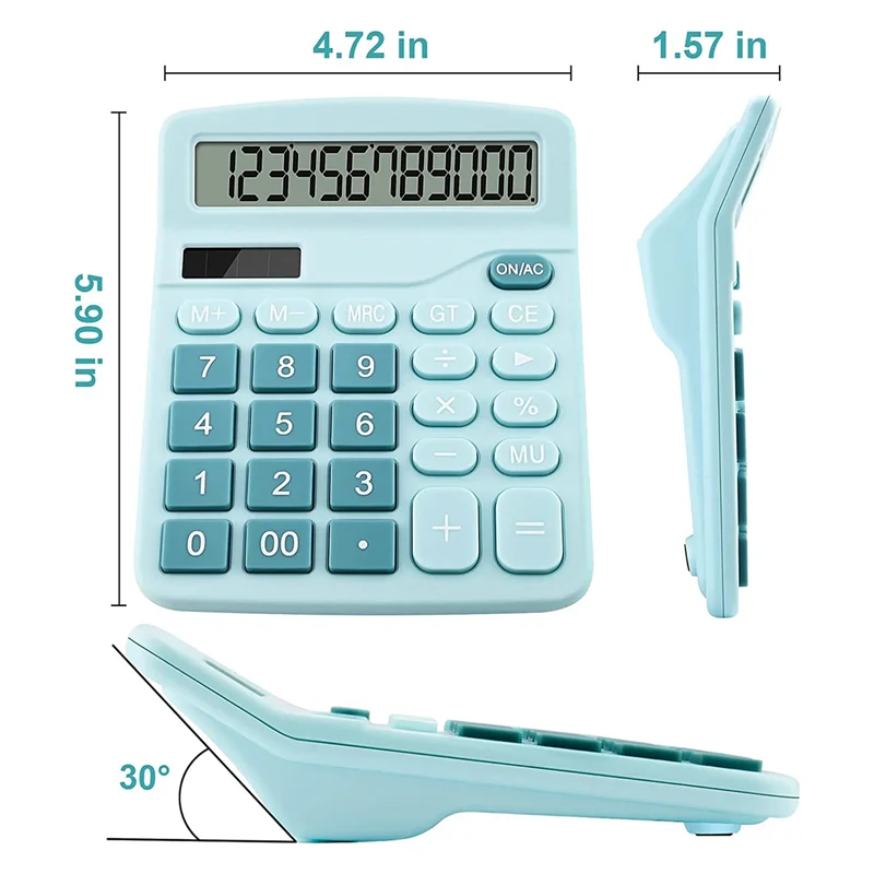 Calcolatrice elettronica a 12 cifre Calcolatrice solare Calcolatrice a doppia potenza Calcolatrice da tavolo finanziaria di base per ufficio