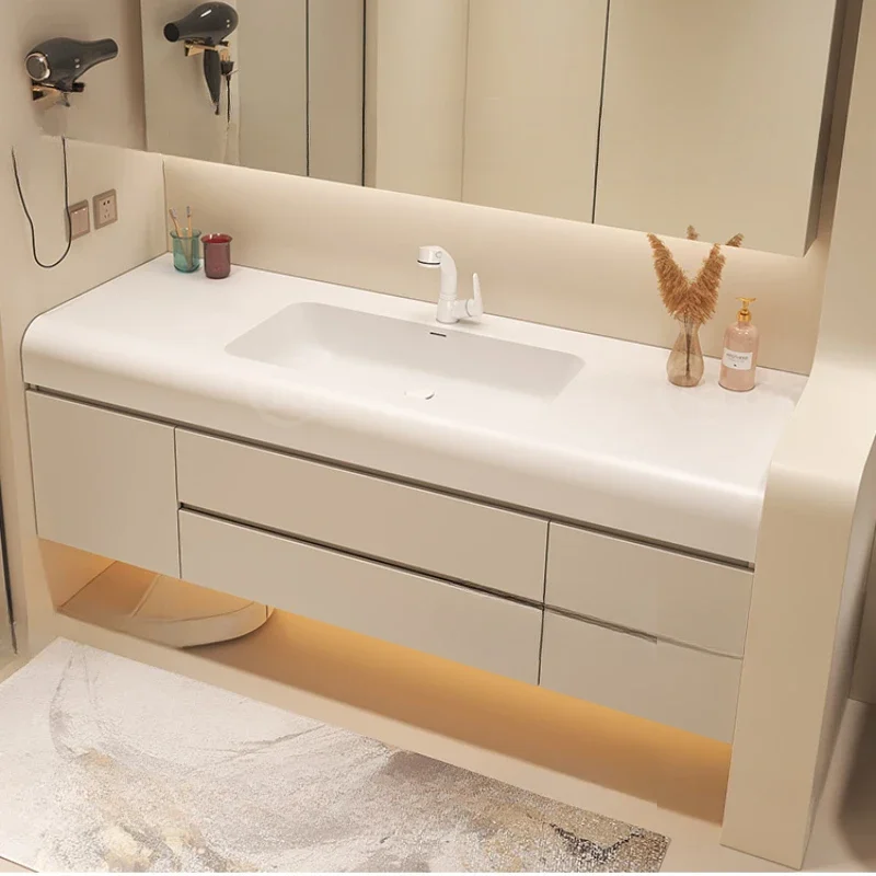 Drawer Cabinet Bathroom Luxury Storage Mirrors Storage Multifunction Home Bathroom Narrow Kylpyhuone Kaappi Cabinet Washbasin