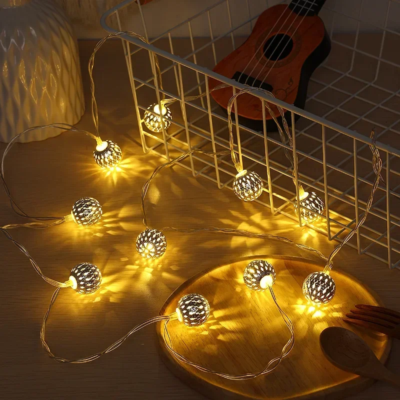 Christmas Decorative Party Fairy Lights Waterproof Battery Wedding Bedroom Lamp Strings Outdoor LED Ball Light String Garden