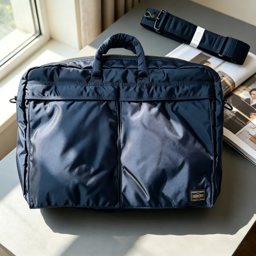 Business Casual Men's Handbag, Premium Quality Laptop Briefcase, Fashion Single Shoulder Crossbody Commuter Bag for Office view 3