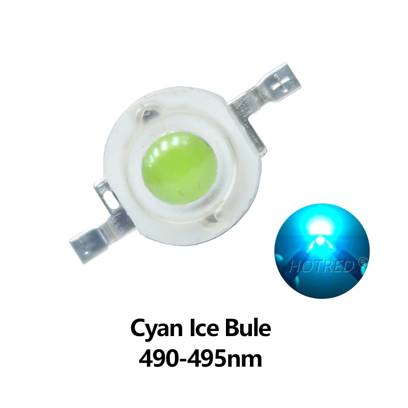 50 Stück echte volle Watt 3V LED 1W 3W 30/45mil Hochleistungs-Chip-Perlen kalt warm weiß rot blau grün gelb für Blubs wachsen DownLight