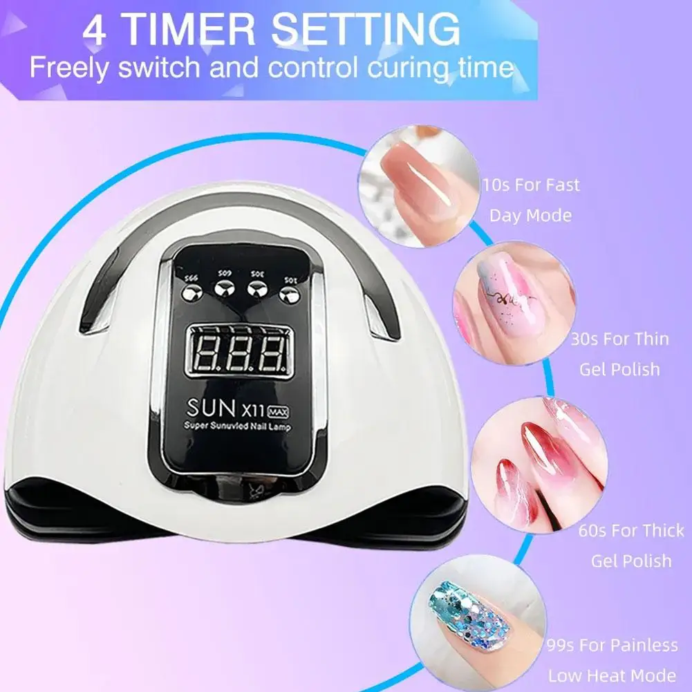 Professional Nail Drying Lamp For Manicure 280W Nails Gel Polish Drying Machine With Auto Sensor UV LED Nail Lamp F0H5