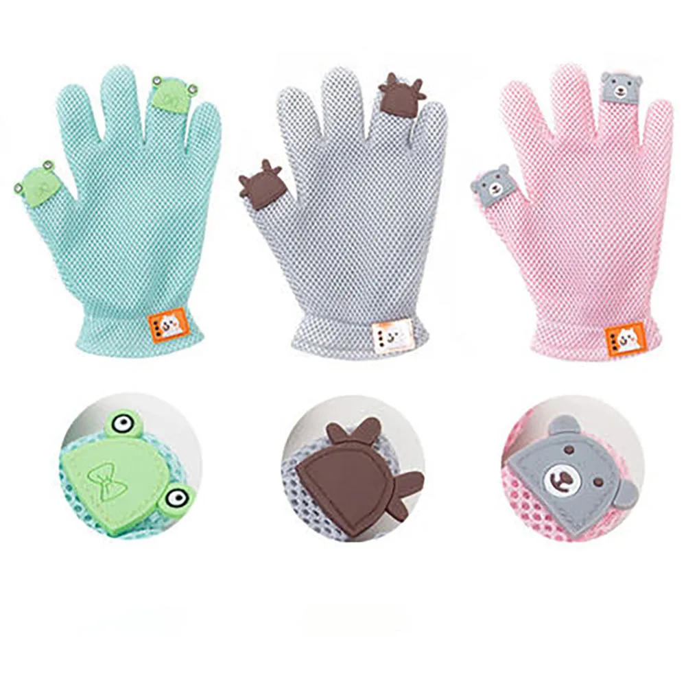 Cats Hair Removal Gloves Mitts Rabbit Cat Grooming Supplies Cat Accessories Scrub Massage Brush Anti-Scratch Bite Protect Hand