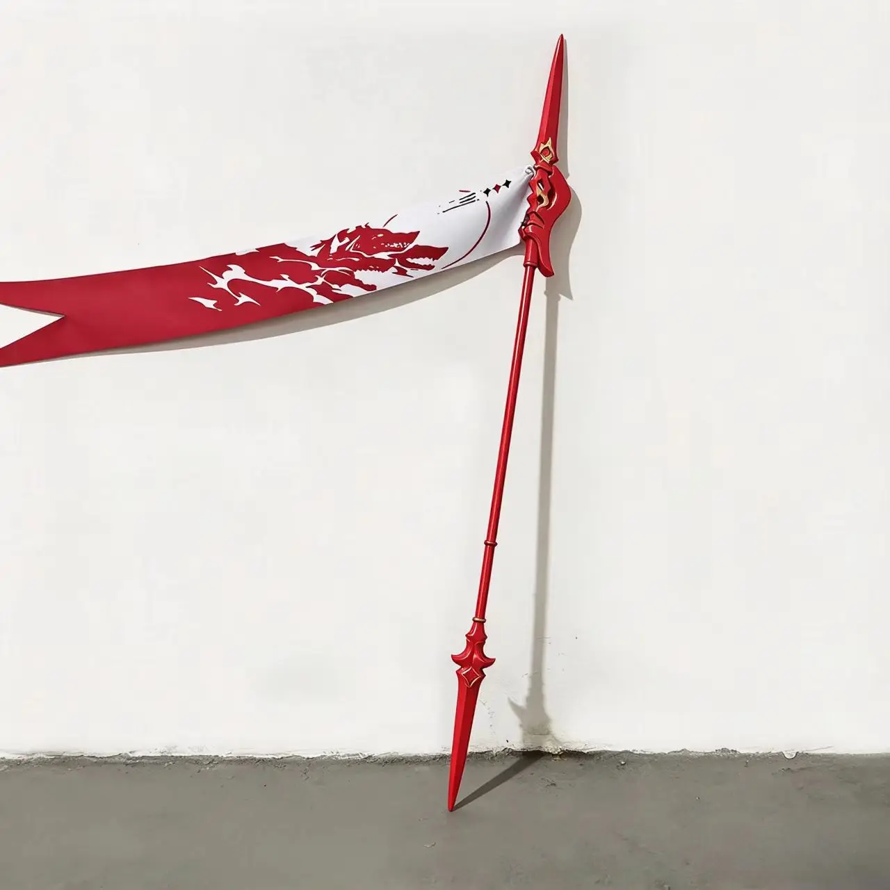 Lupa Anime Wuthering Waves Cosplay Pennon Spear Prop Cartoon Flag Lance Pike Props Arms Equipment Xmas Hallowmas Gift Props
