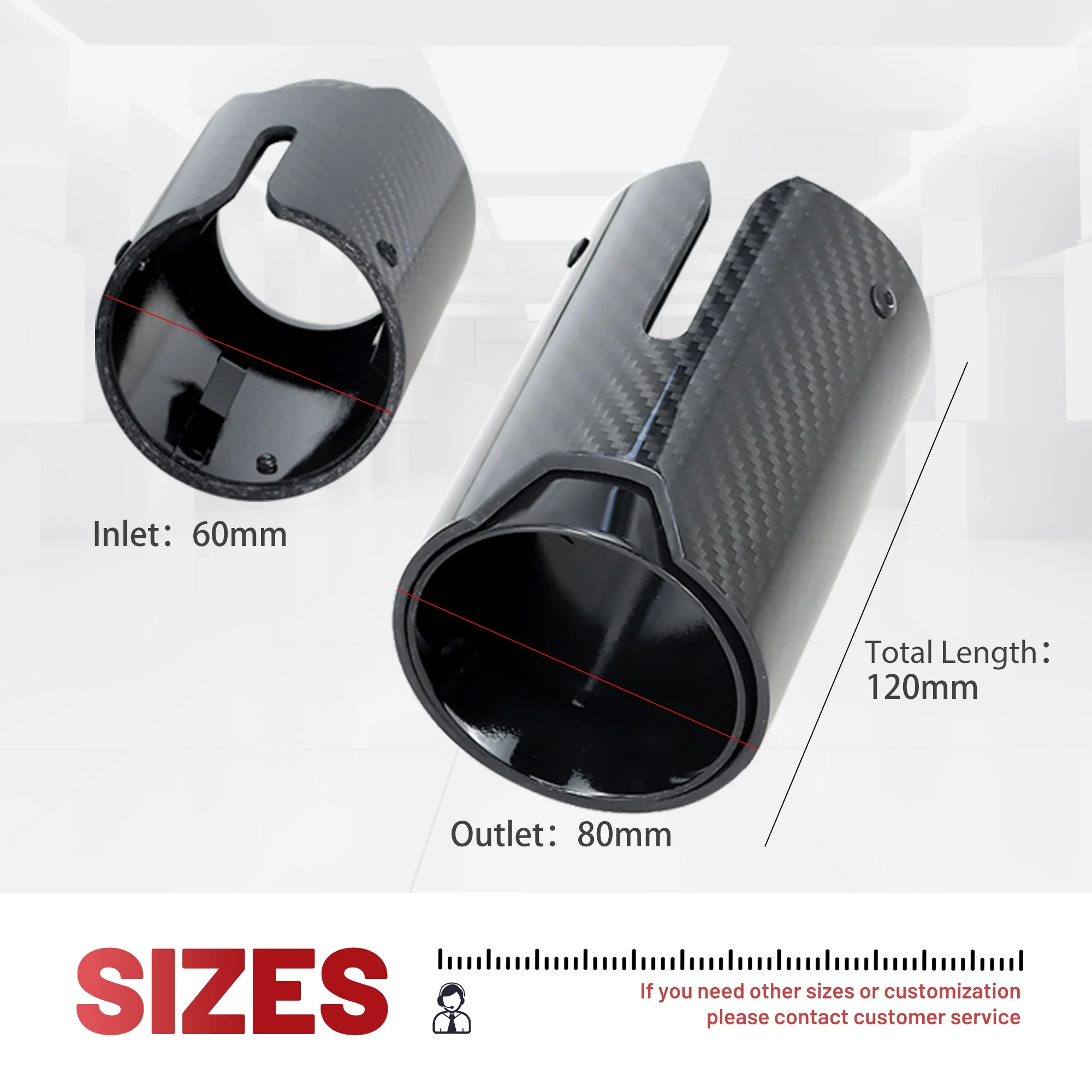 2pcs Exhaust Tip For Volkswagen Jetta Mk6 VW Golf 6 7 Mk7 Polo 6r Bora Scirocco Lavida Variant Car Modify Muffler Tip bmw