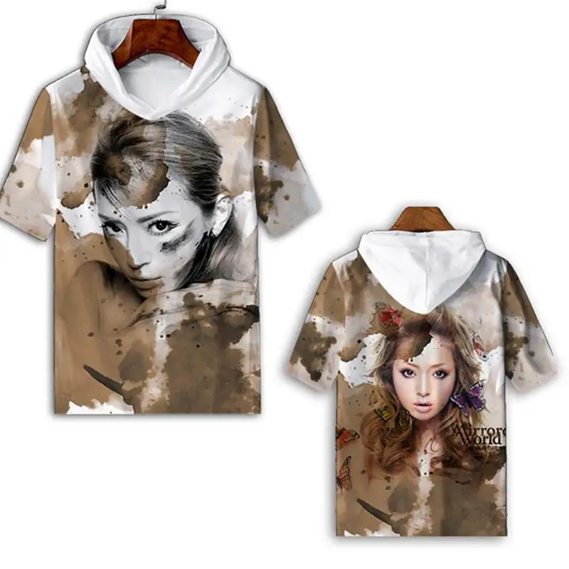 New Princess Style Short Sleeve T-Shirt Women's Clothing Cross-Border Print Top Cotton Linen Material Gathered Waist Design