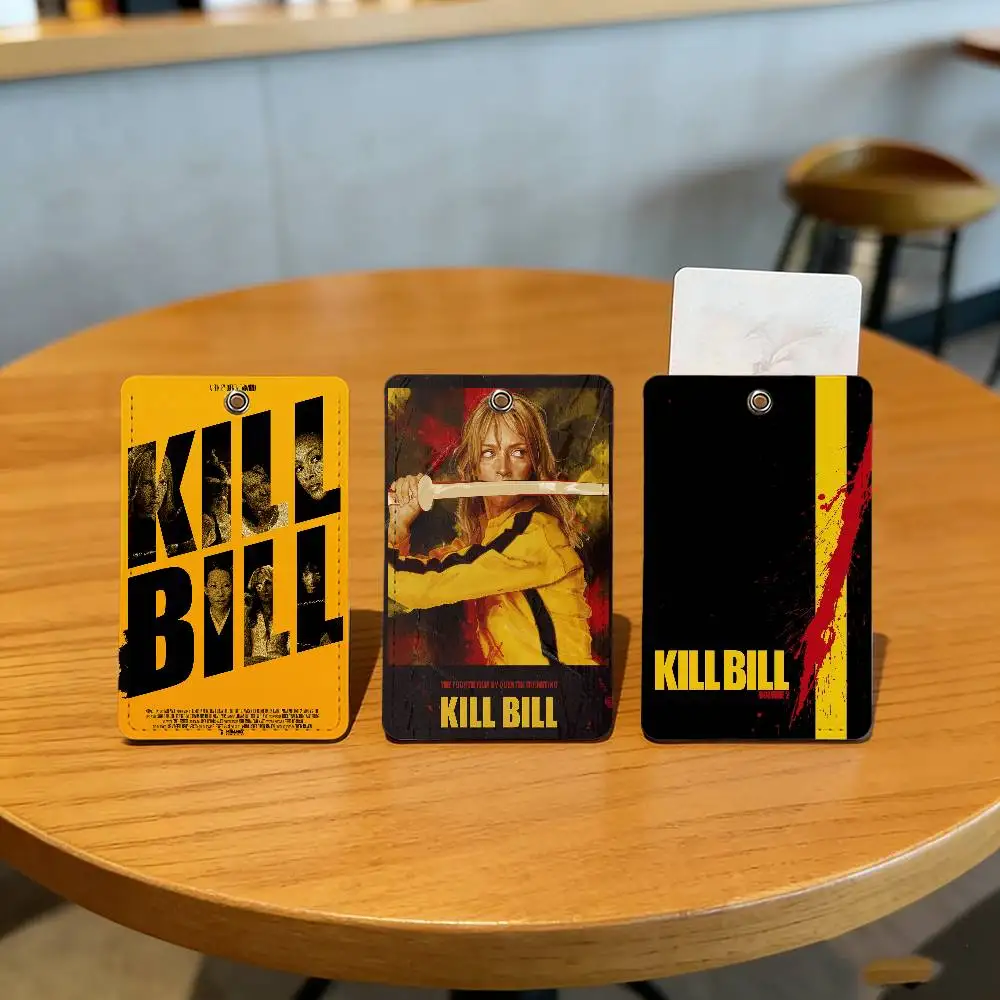 

Kill Bill Hot Moive School прямоугольный брелок для автобуса, карты доступа, защитный чехол из искусственной кожи, ID, бестселлеры