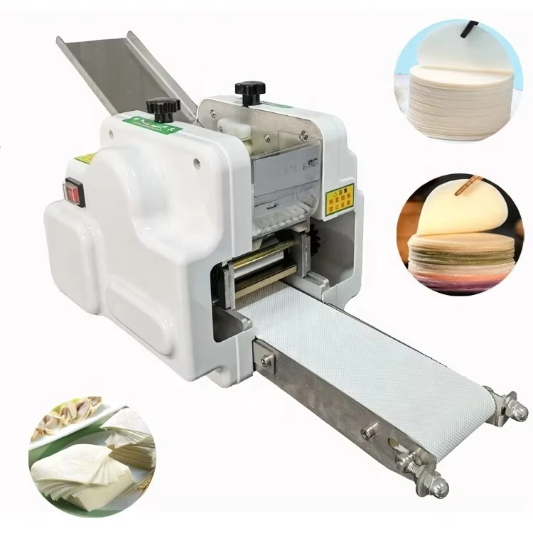 Automatic Tabletop Grain Product Making Machine for Papad Momo Samosa Gyoza Wonton Dumpling Wrapper Machine Price