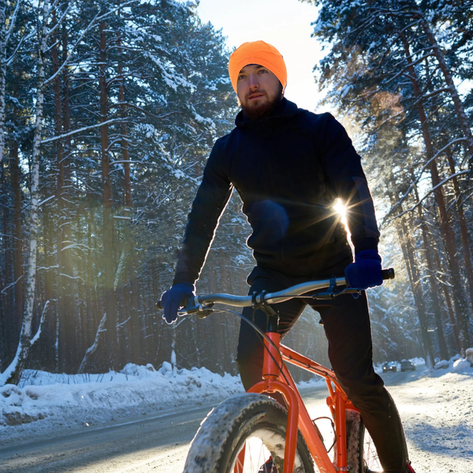 Windproof Cycling Hat Quickdry Breathable Caps Men Bike Liner Sun Protection Cooling Cap for Sports Outdoor Activities