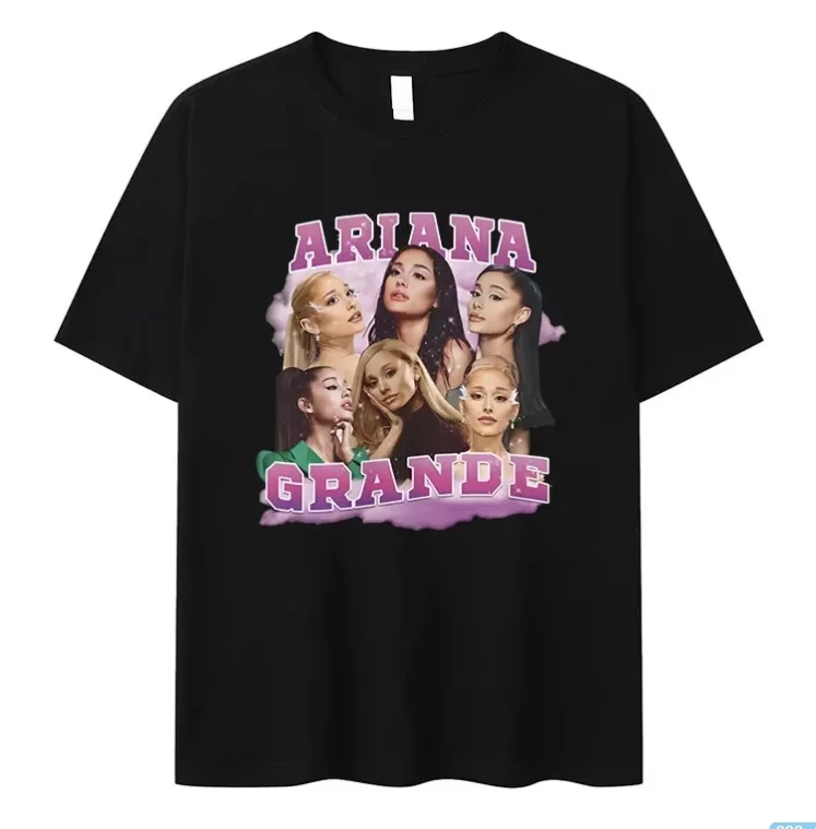 Ariana Grande Eternal Sunshine Music Album T-shirt Women's Retro High Quality Fashion Oversized T-shirt Street Wear