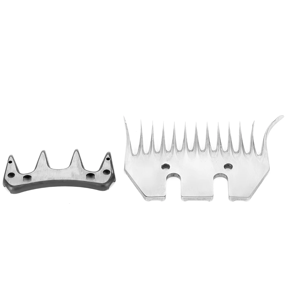 Stainless Steel Sheep Clippers Blade High Hardness Cutting Shearing Cutter Replacement(13 Tooth Curved Blade (+ Swing Blade) )