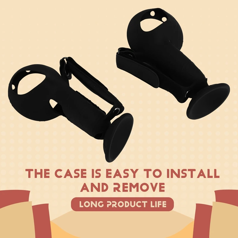 Upright Silicone Grip Controller Case For Meta Quest 3S - Comfortable Convenient Replacement Battery