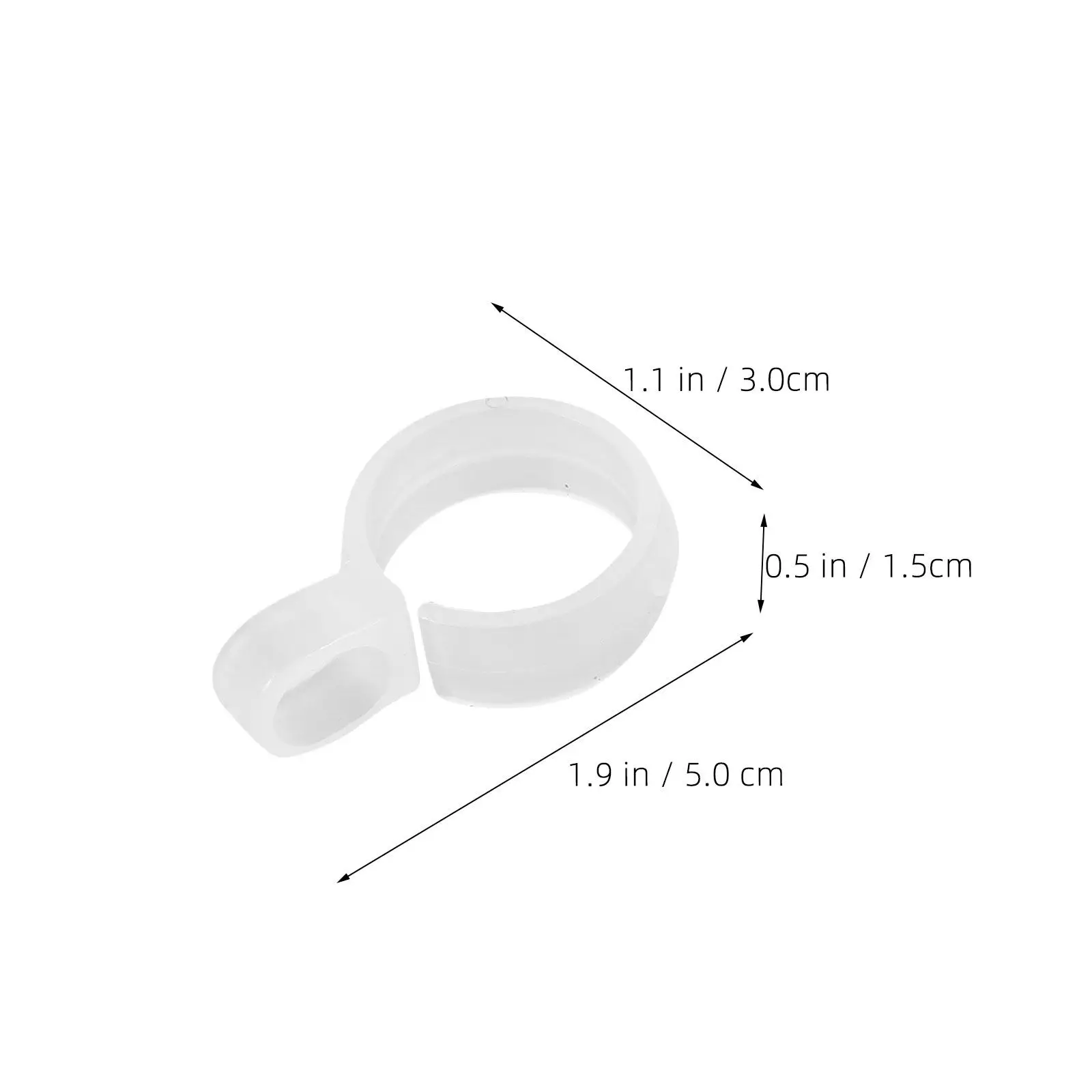 60 Pcs Cloth Pipe Fixing Buckle Clothes Hanger Clip Embroidery Fabric Securing Clips Closet Rod Hanging Tool Rack Support Hooks