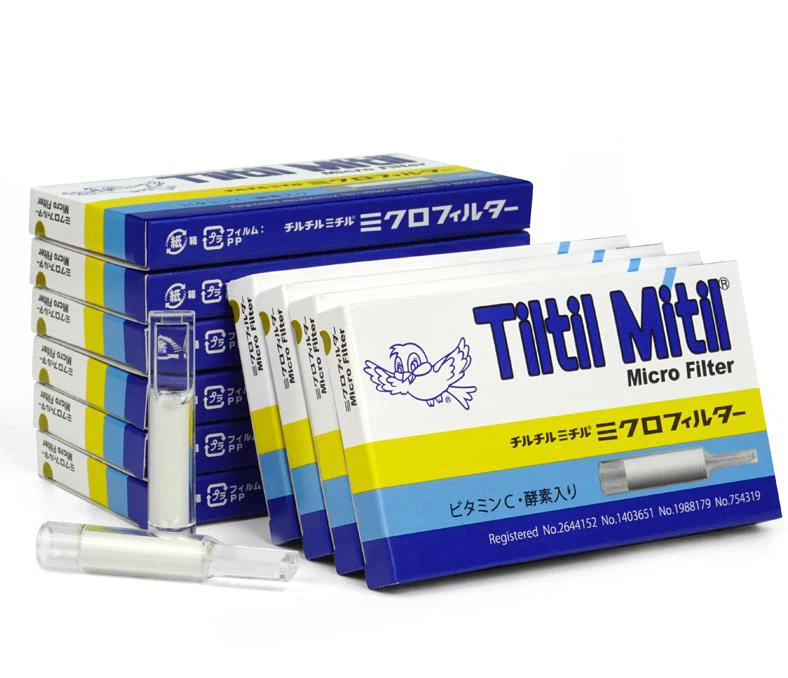 Japanese Tiltil Mitil Filtration Disposable Resin Cigarette Filter Holder Smoking Pipe Sets For Healthy