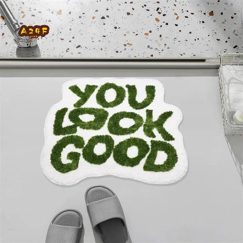 

A24F-Коврик для ванной You Look Good Коврик для ванной Коврики для ванной Коврик для ванной комнаты Забавный коврик для ванной комнаты Симпатичный коврик для ванной Крутые коврики (зеленый) Прочный 54X