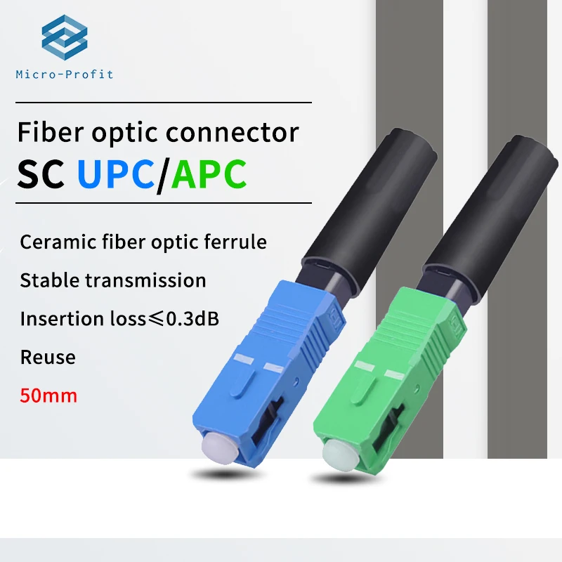 100-200-個光ファイバーコネクタ-sc-apc-sc-upc-コネクタファイバーコールドスプライサー-ftth-埋め込みレザーワイヤークイックコネクタ高速