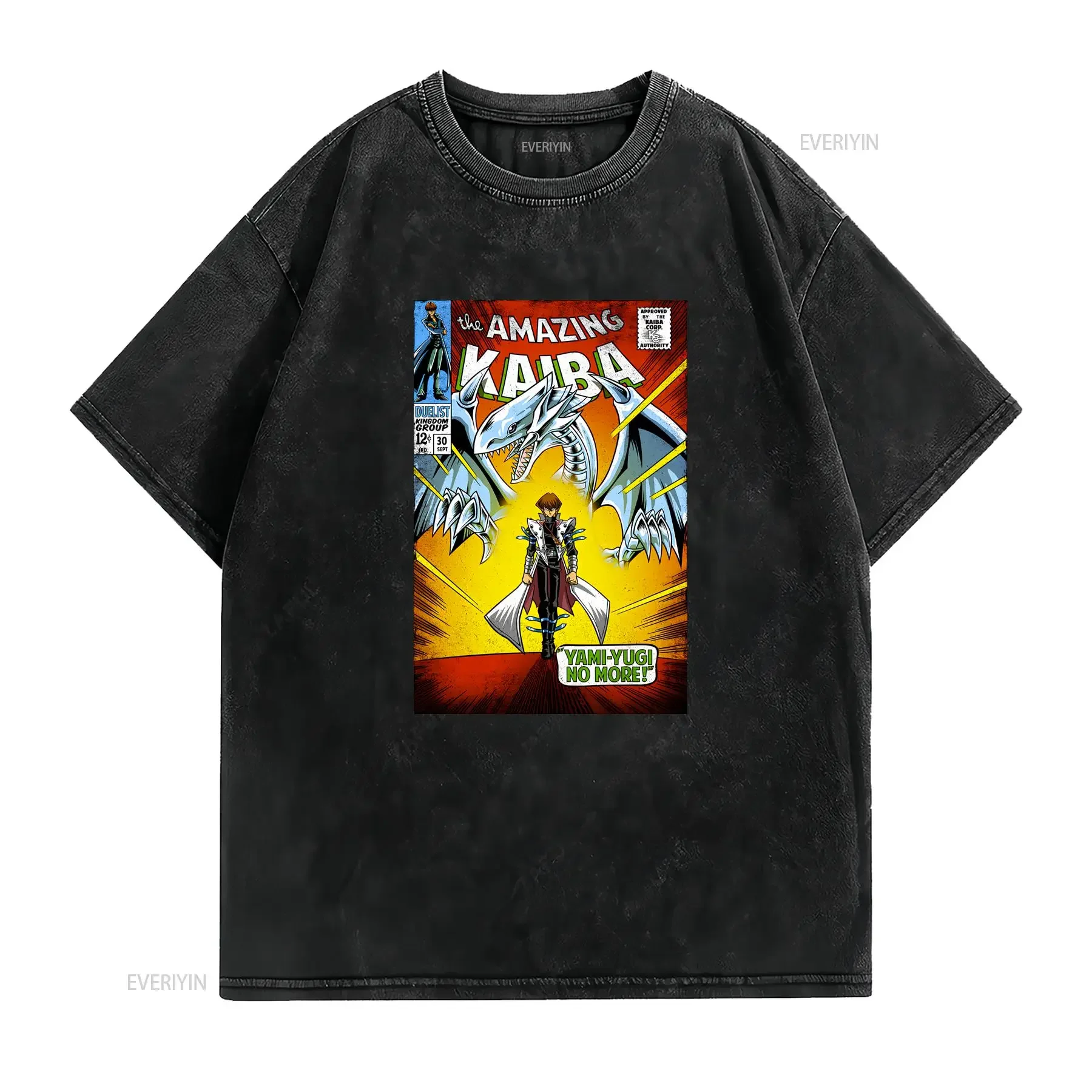 The Amazing Kaiba T Shirt Yu Gi Oh  Sizes ANI 179002 vintage Washed Top For Everyday Wear Unisex designer clothes streetwear