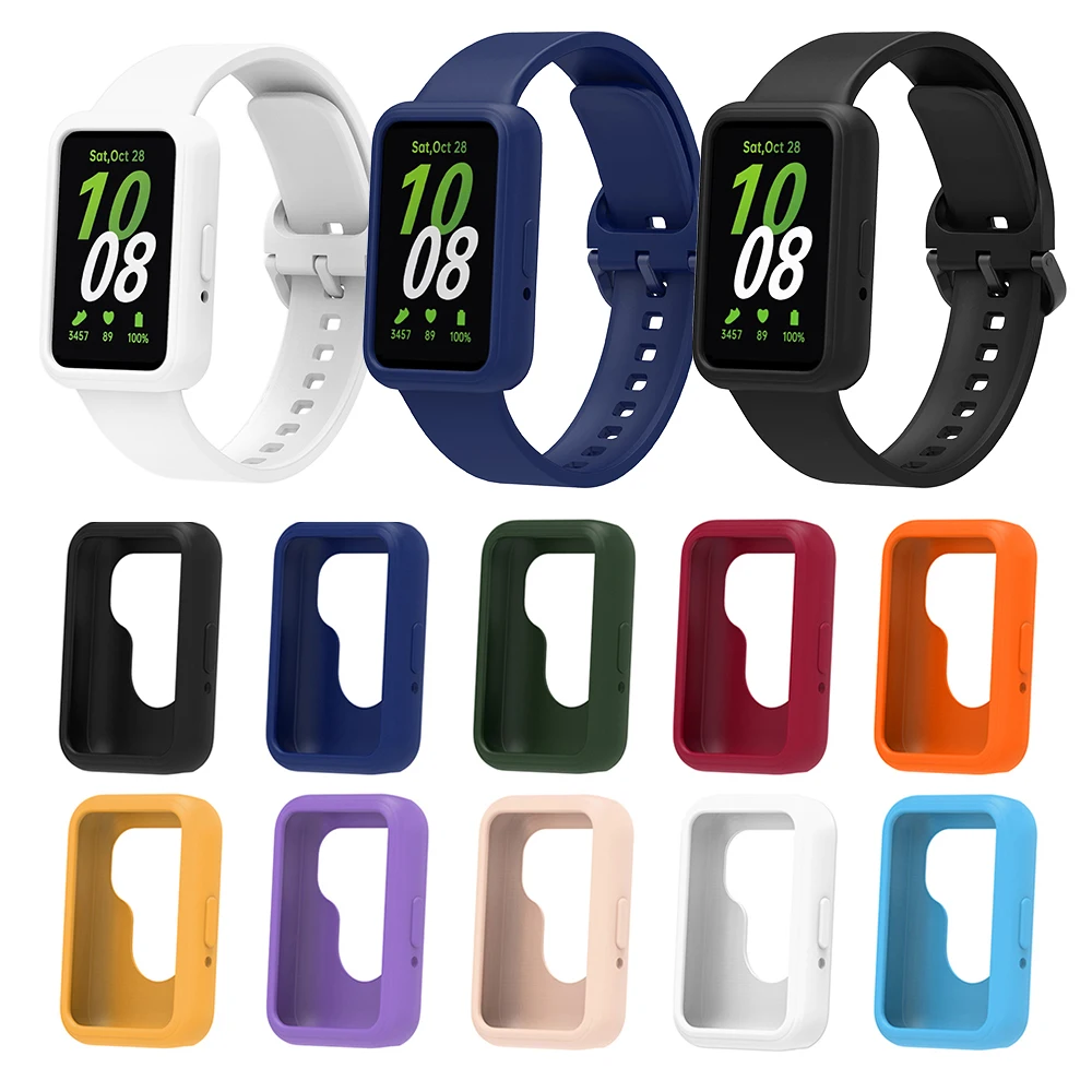 Silicone Strap+Protective Case For Samsung Galaxy Fit 3 Fit3 SM-R390 Bracelet Wristband Smartwatch Band image 2