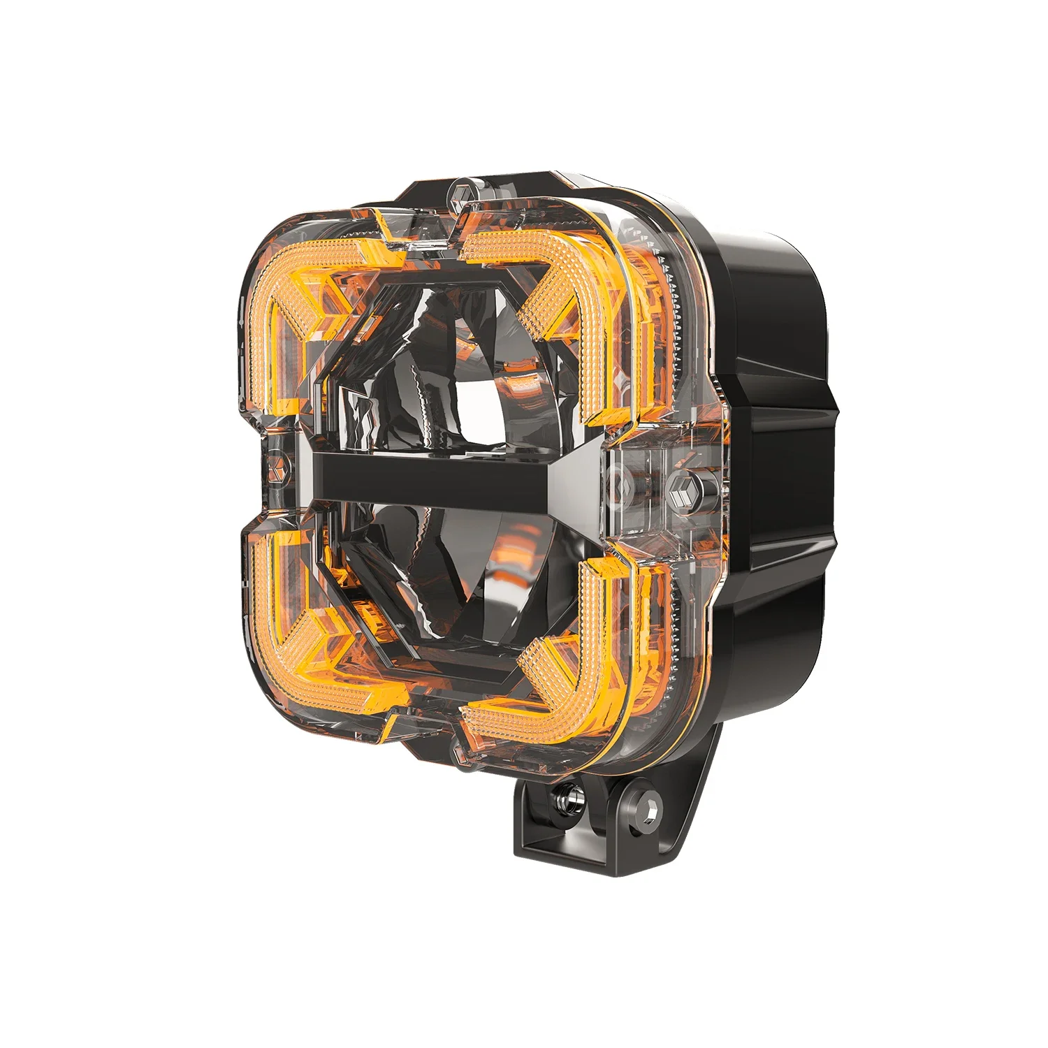 LOYO 4x4 65W With Amber DRL 6500lm Square LED Spot Light for Motorcycle Truck Pickup Offroad LED Fog Driving Work Lights!!