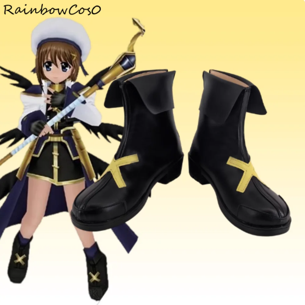 

Yagami Hayate Magical Girl Lyrical Nanoha Cosplay Shoes Boots Game Anime Party Halloween RainbowCos0 W5077