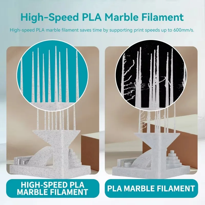 SUNLU 2KG Wysokiej Jakości Filament PLA Marble 1.75mm +/- 0.02 mm Szpula 1kg (2.2lbs) Filament do Szybkiego Druku Pasuje do Większości Drukarek FDM — zdjęcie produktu 2