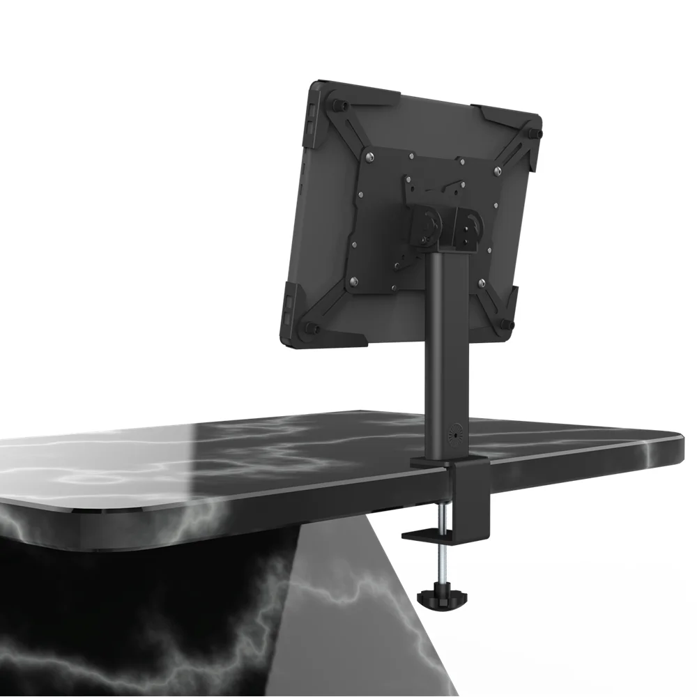 Restaurant POS Anti Theft Tablet Stand Universal Adjustable Desktop Holder For Checkout Counter Kiosk
