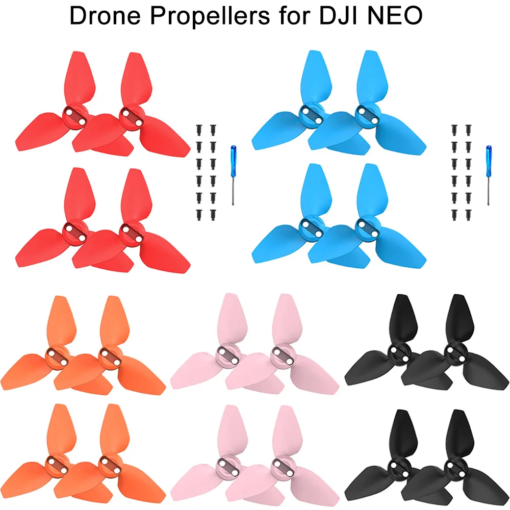 

BRDRC 2 Pairs Drone Propellers for DJI NEO Props Light Weight Wing Fan Replacement Propeller Paddles Accessories