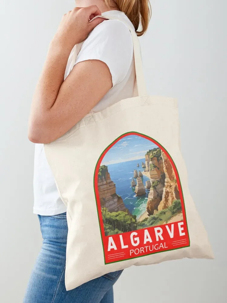 Algarve Portugal Travel Art Emblem Tote Bag Woman shopper bag Shopper handbag Canvas Tote Bag