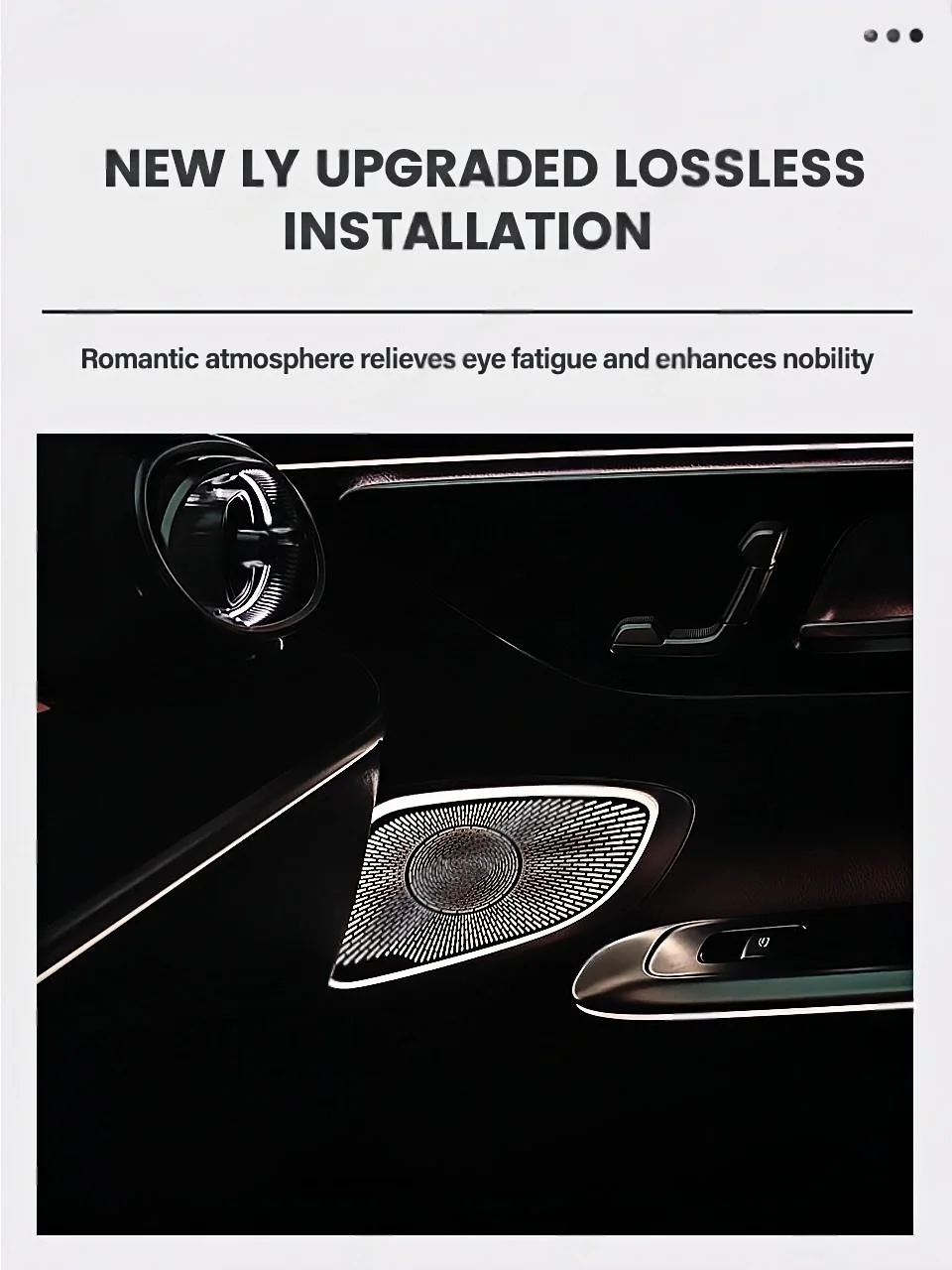 Für Benz C-Klasse W206 GLC X254 2022-2026 64 Farben LED 4-Türen Beleuchtete Abdeckung Auto Neue LED-Lautsprecherabdeckung Auto-Zubehör Interieur – Detail 4