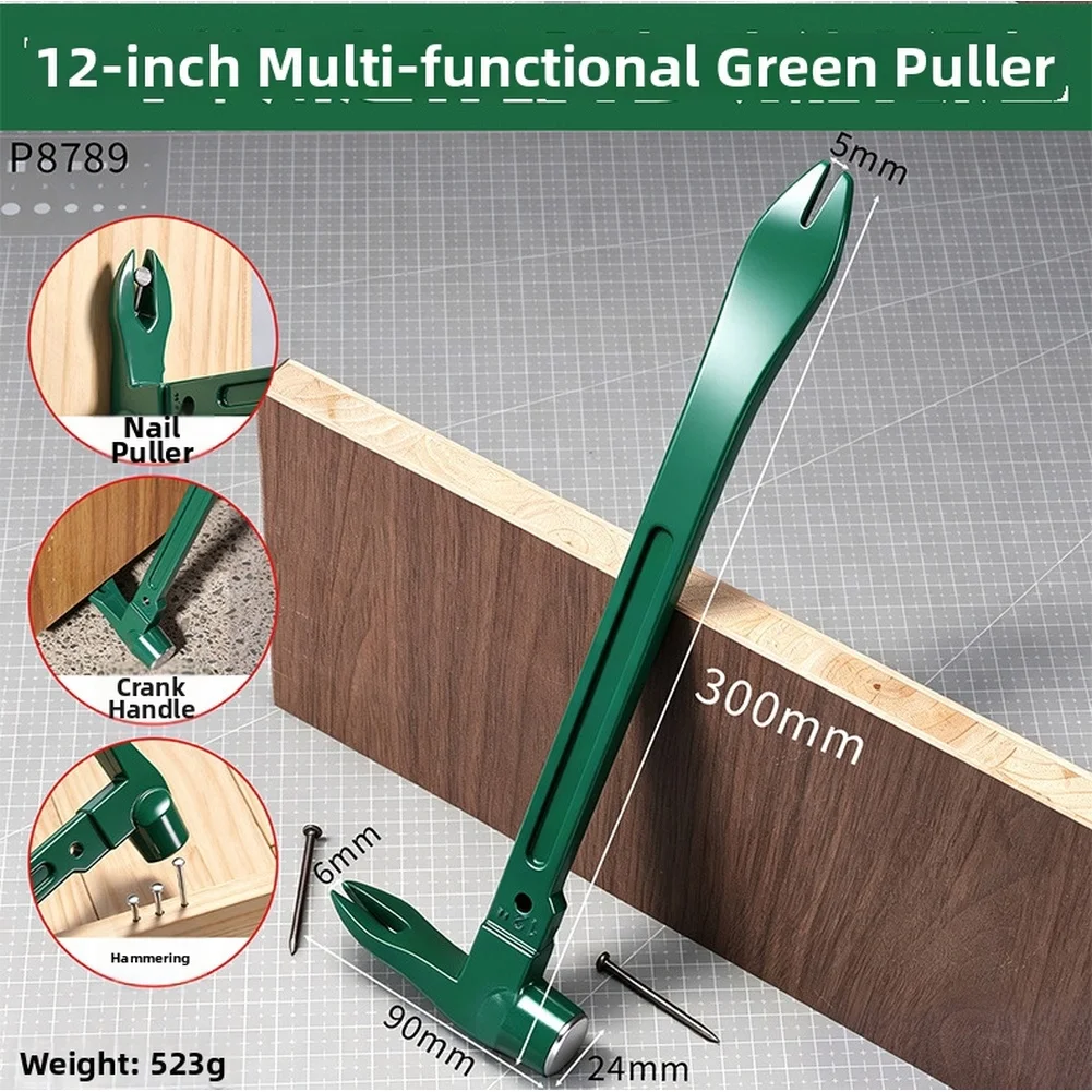 Robust Nail Puller Combining Hammer Head and Dual Claw Design for Multi Tasking in Building and Remodeling Jobs