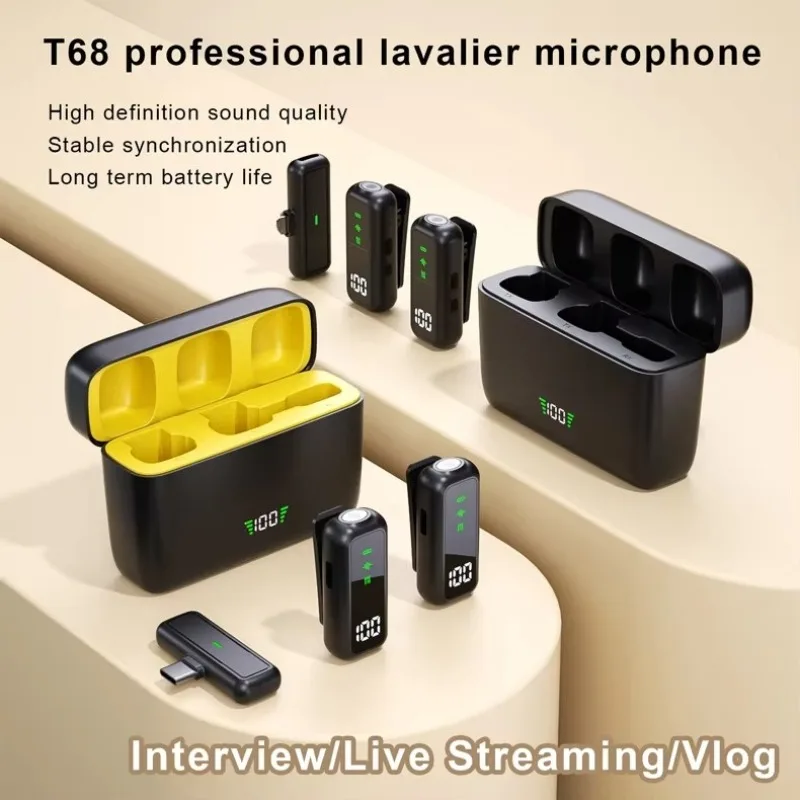Micrófono de solapa inalámbrico mini para grabación de audio y video en iPhone, Android, transmisiones en vivo, juegos, con receptor compacto incluido